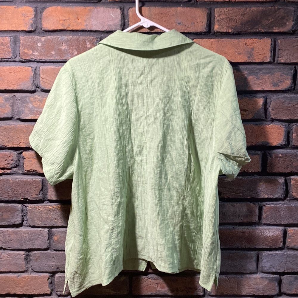 Womens Madewell Notched Button Up Top in Seedling V neck 2XL - Picture 5 of 6